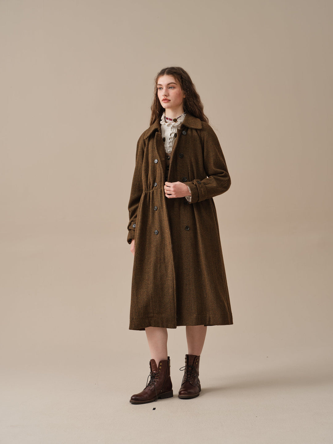 Oscar 31 |double breasted wool jacket coat