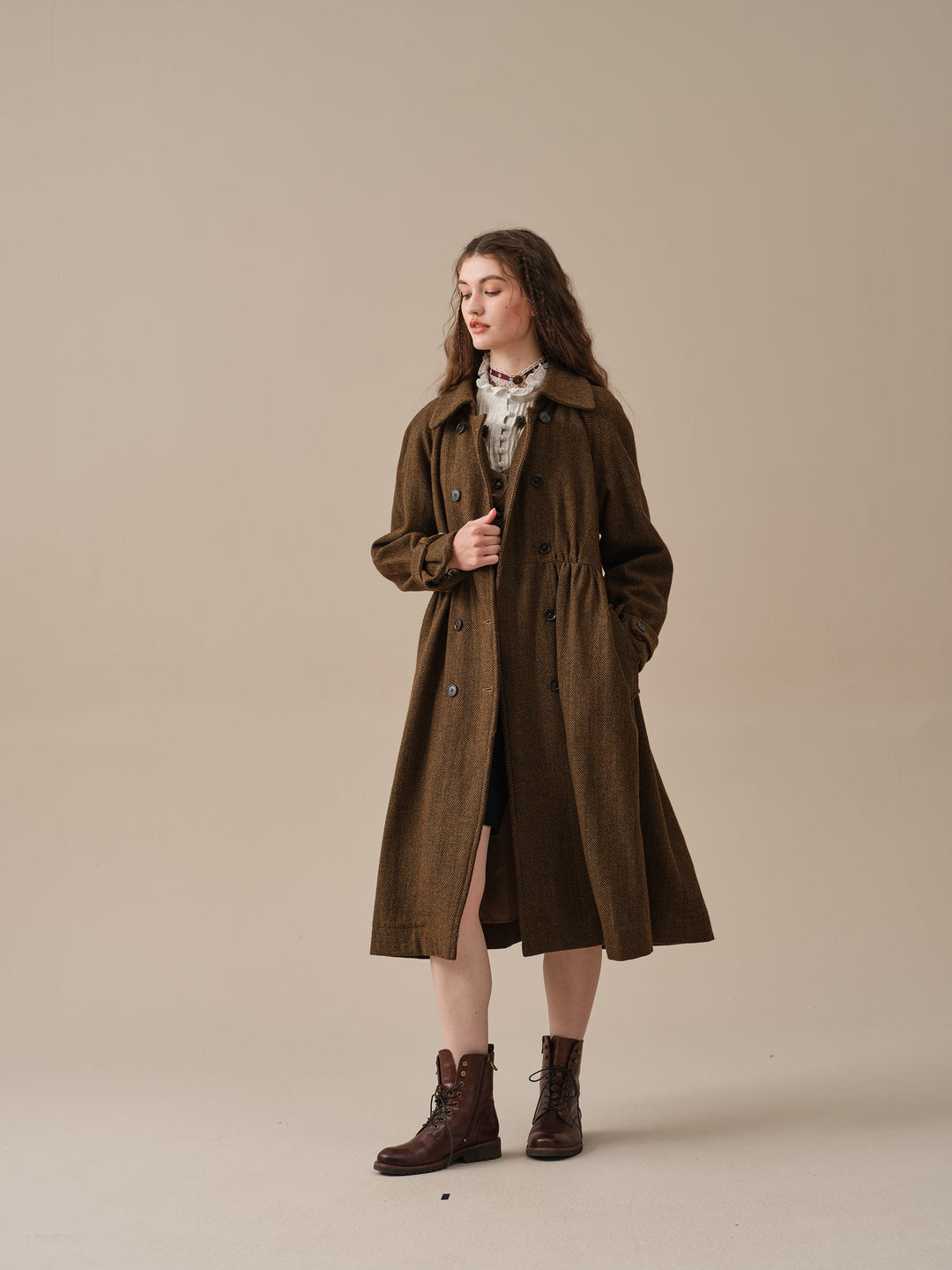 Oscar 31 |double breasted wool jacket coat