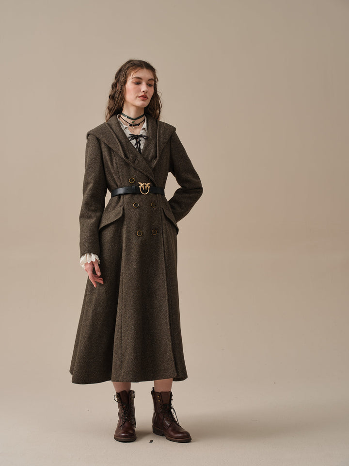 Trista 24 | 100% twill wool hooded coat