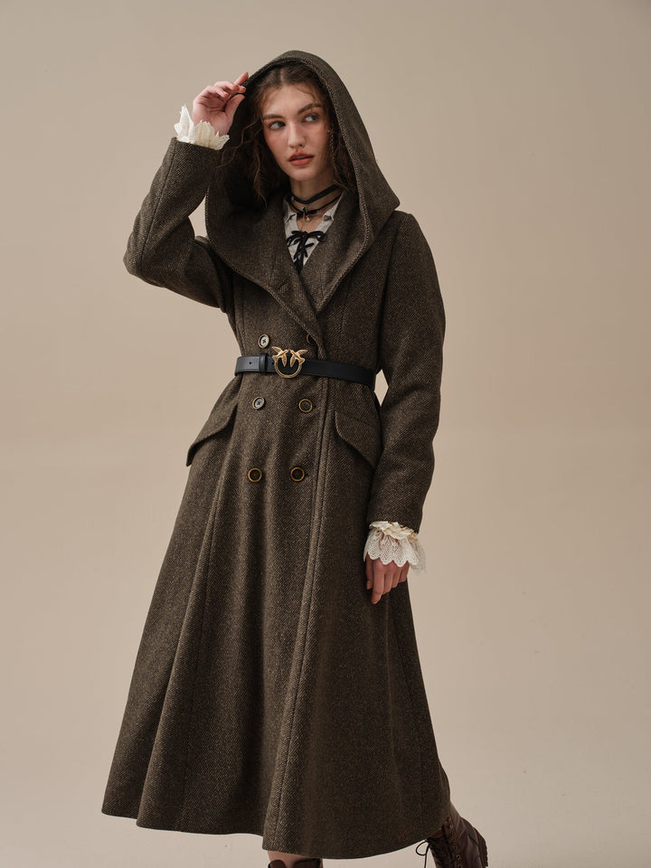 Trista 24 | 100% twill wool hooded coat