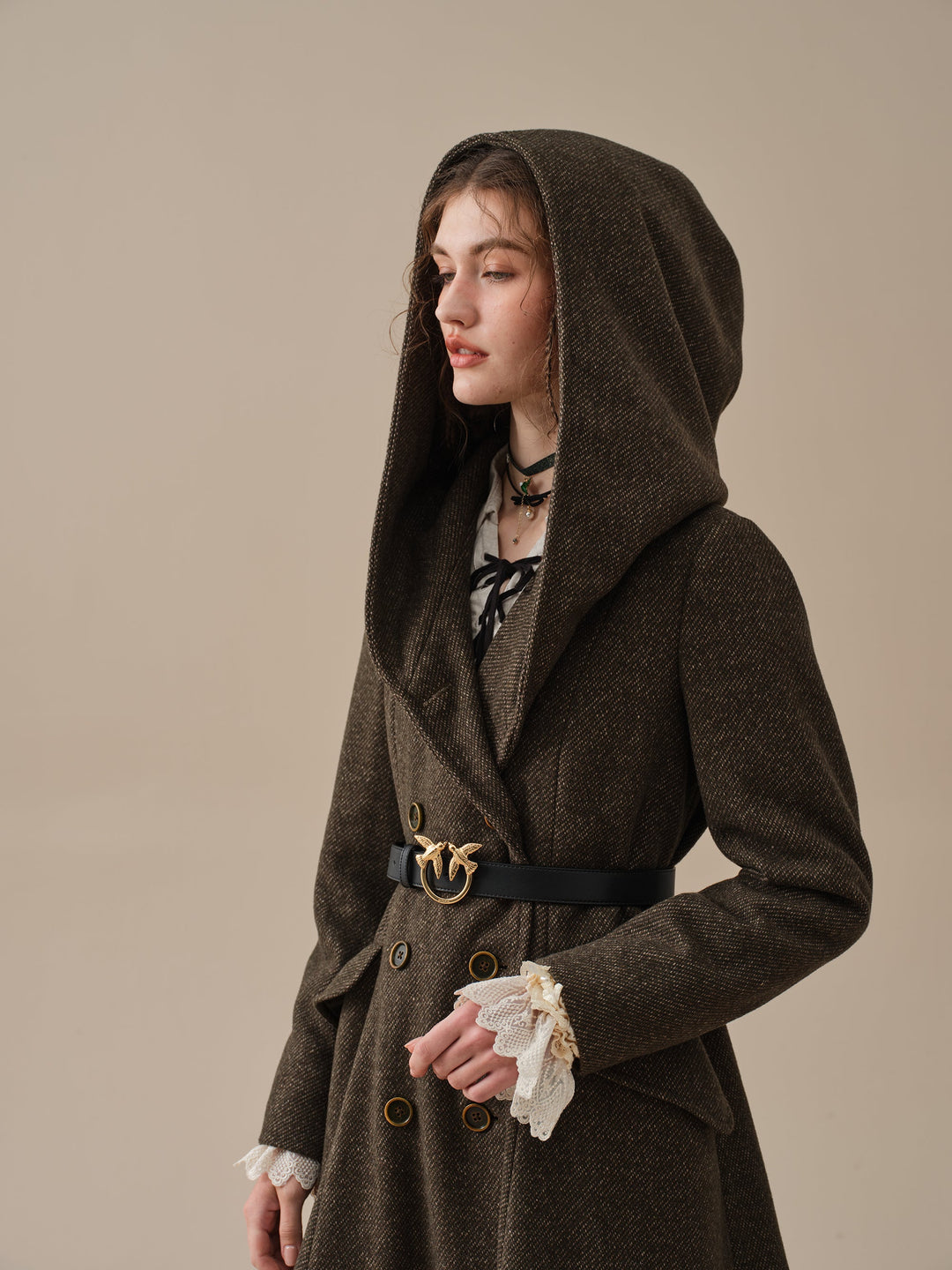 Trista 24 | 100% twill wool hooded coat