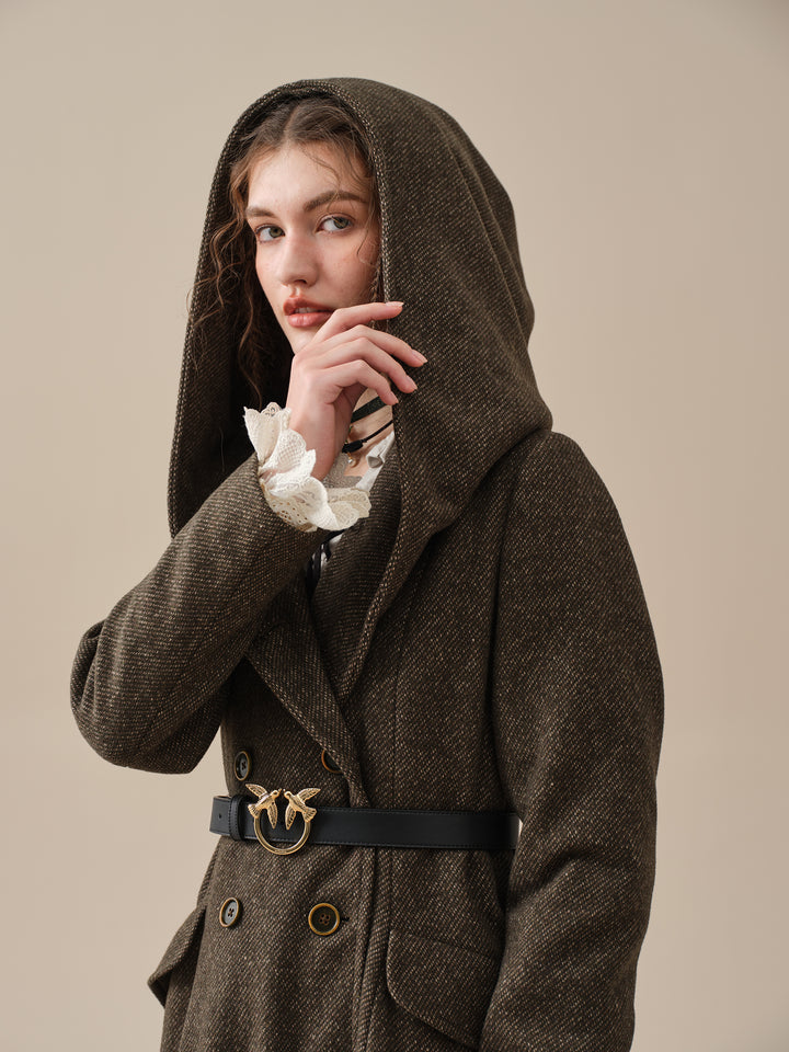 Trista 24 | 100% twill wool hooded coat