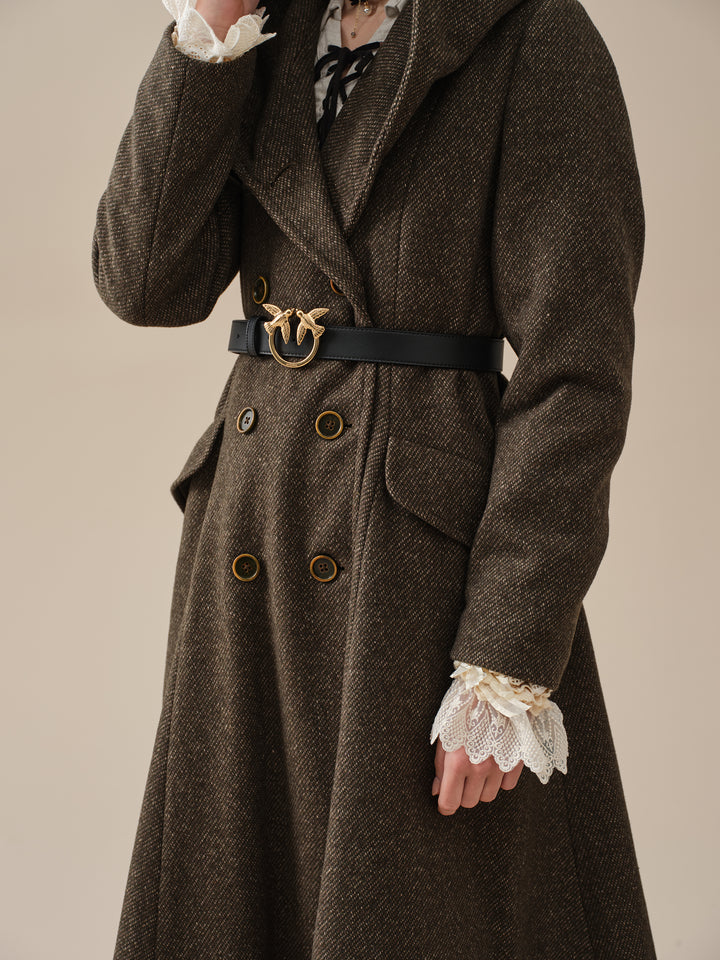 Trista 24 | 100% twill wool hooded coat