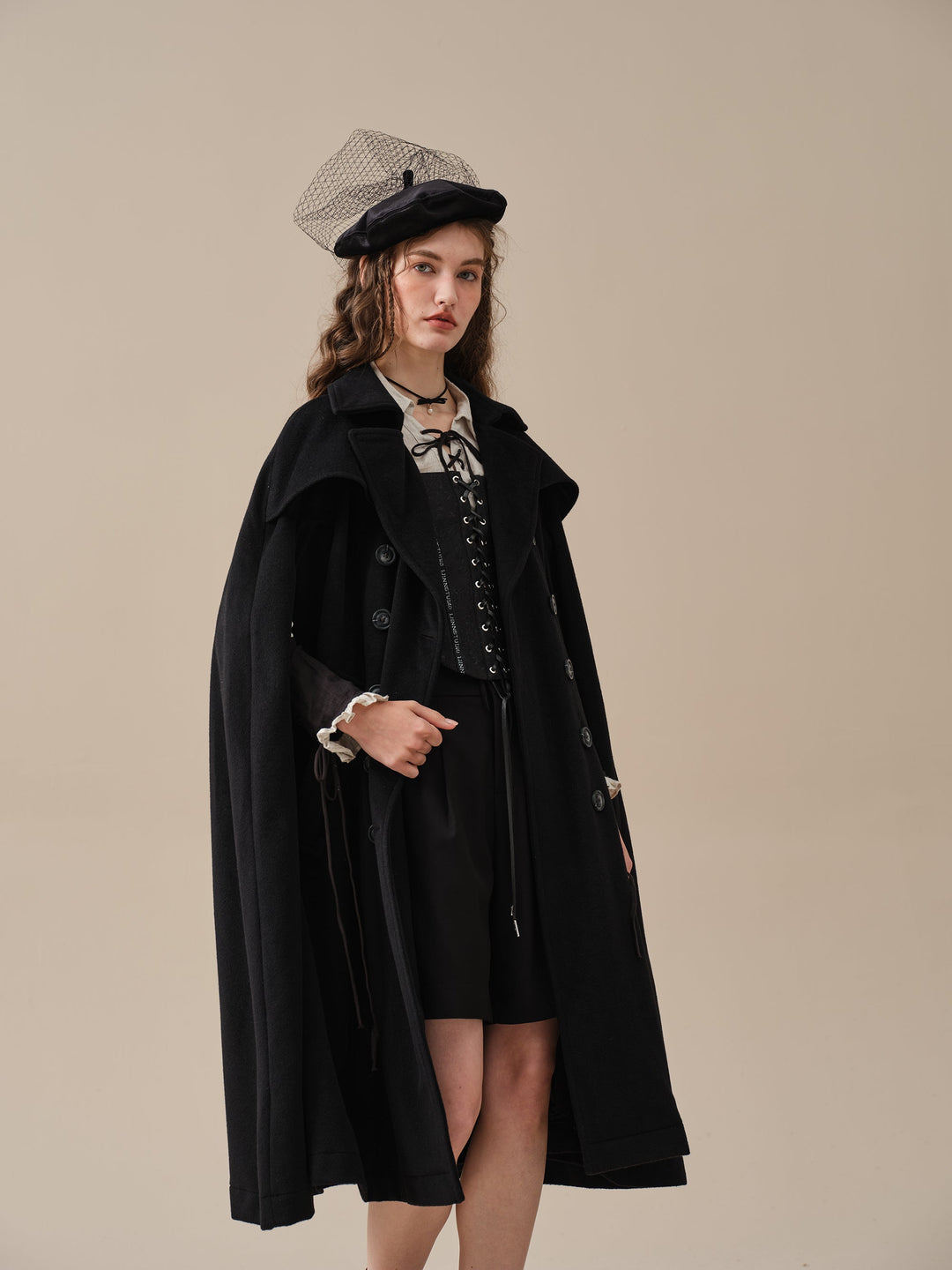 Jori 17 | 100% wool cloak coat