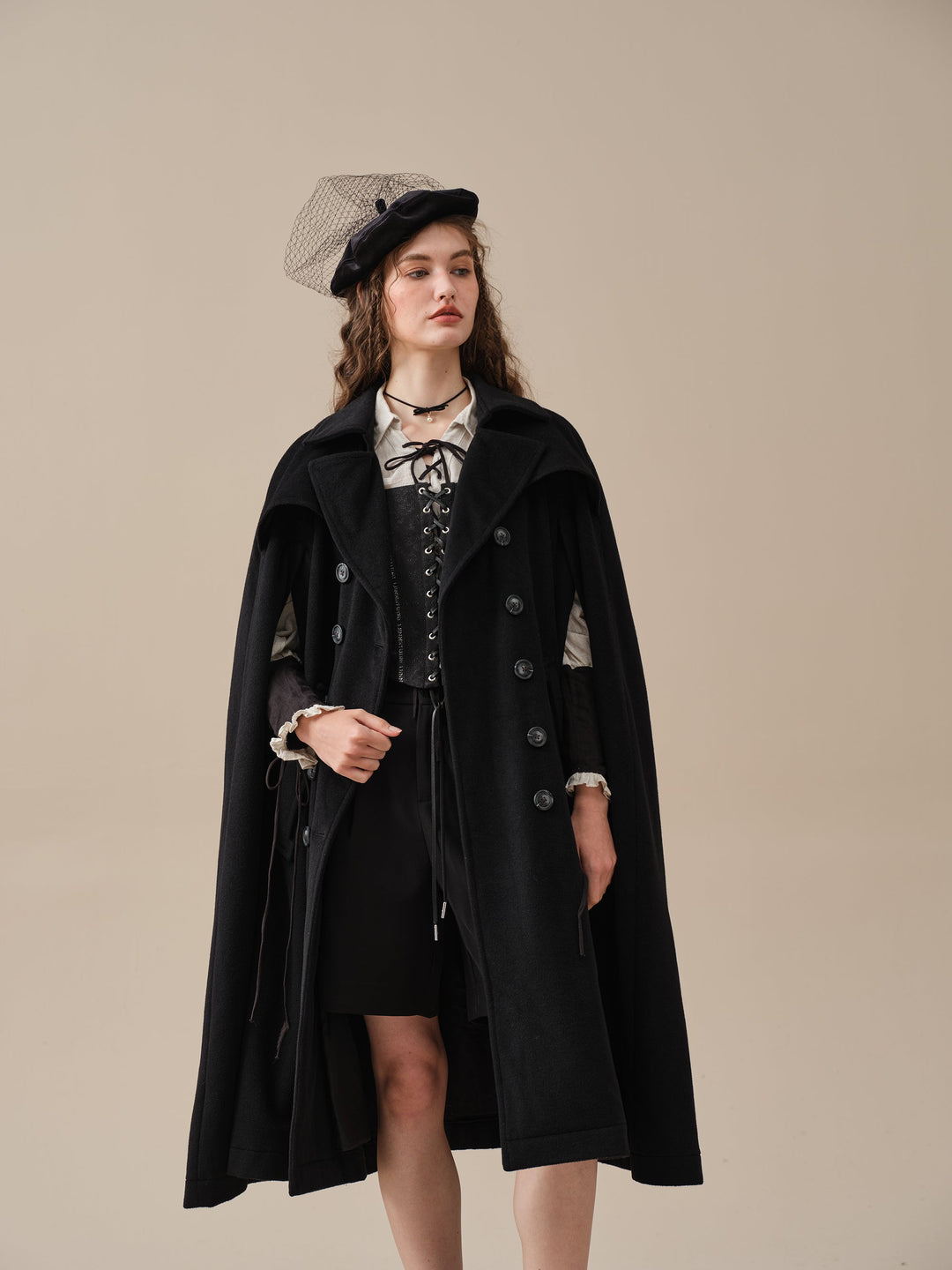 Jori 17 | 100% wool cloak coat