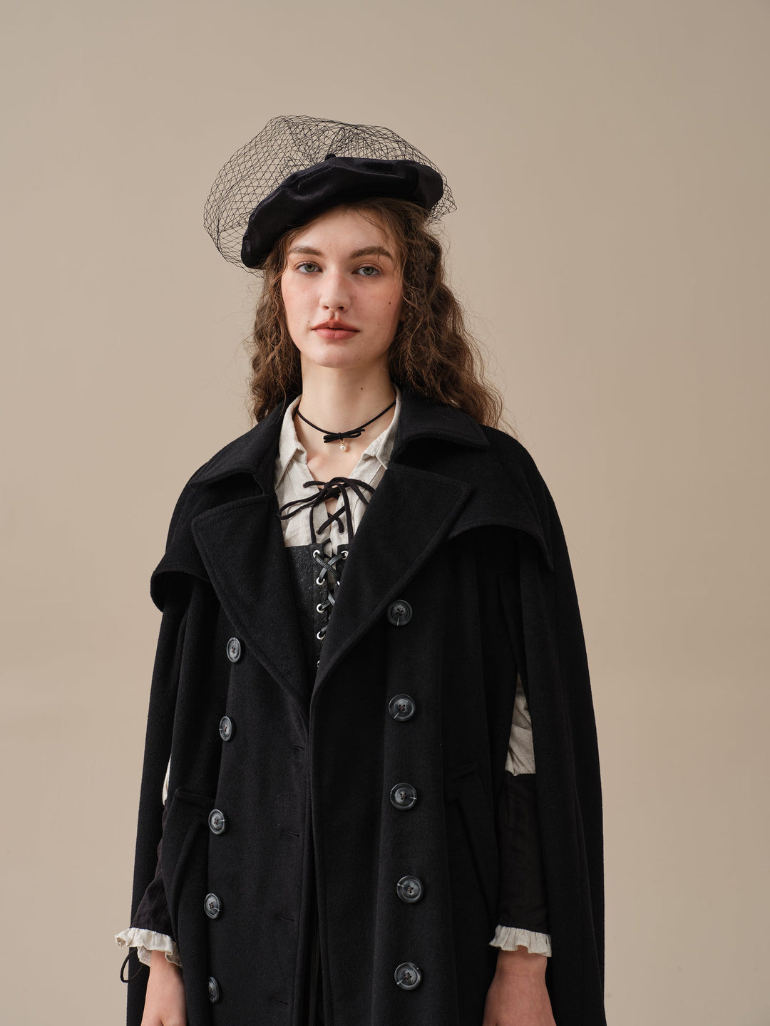 Jori 17 | 100% wool cloak coat