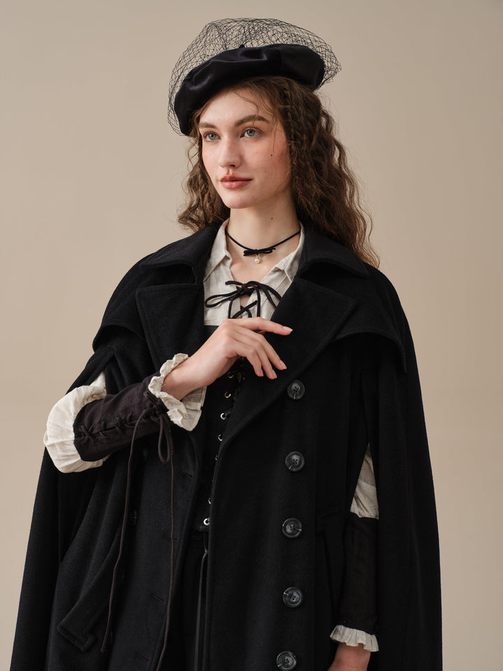 Jori 17 | 100% wool cloak coat