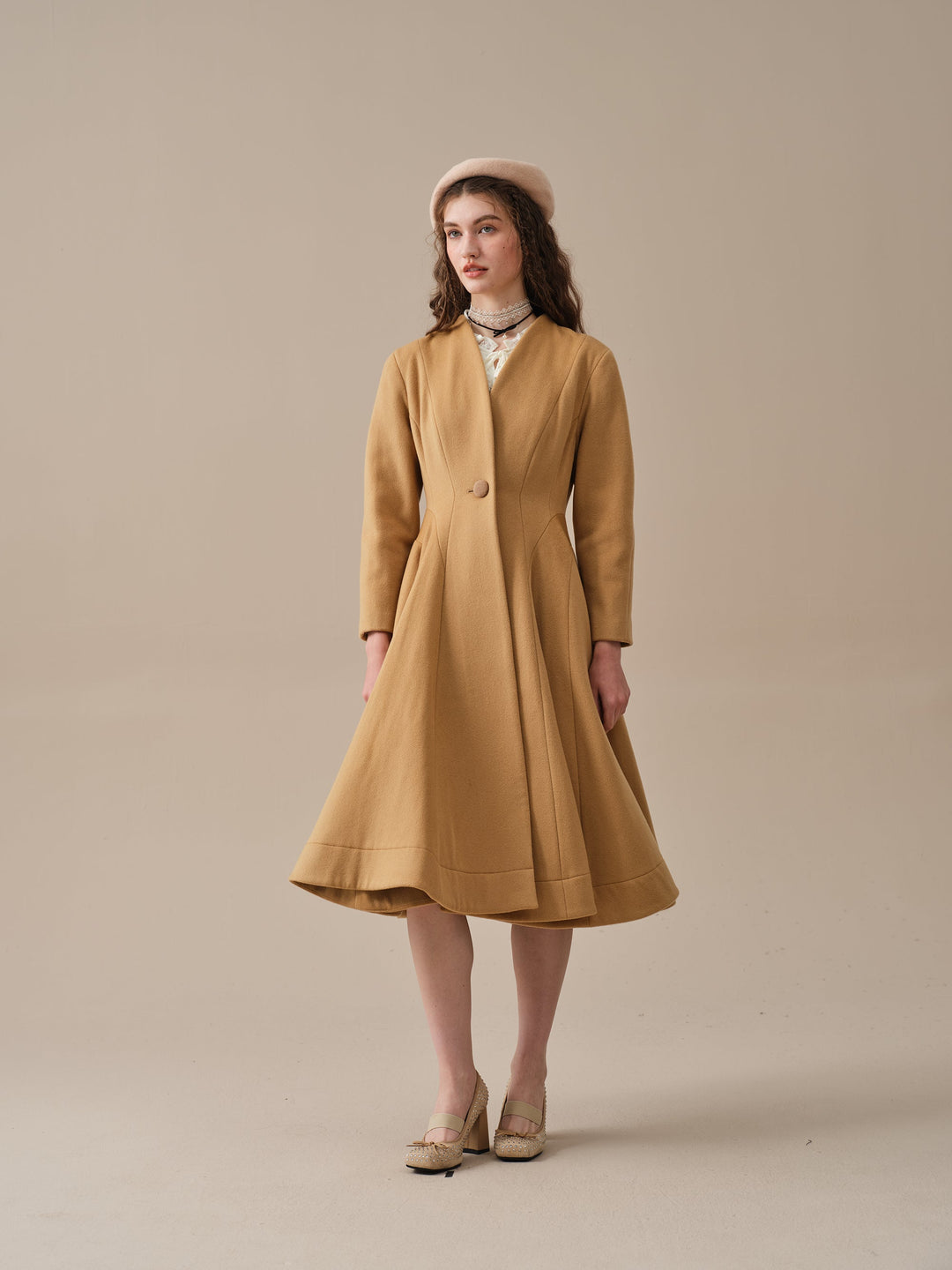 LITTLE WOMEN 22 | WOOL COAT IN GoldenRod