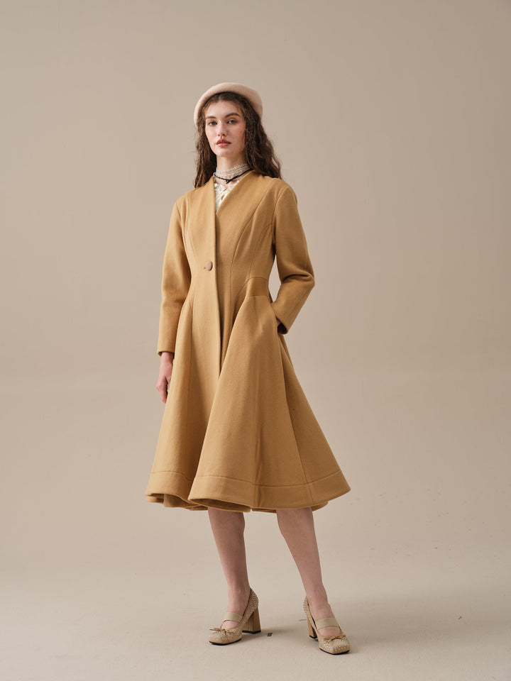 LITTLE WOMEN 22 | WOOL COAT IN GoldenRod