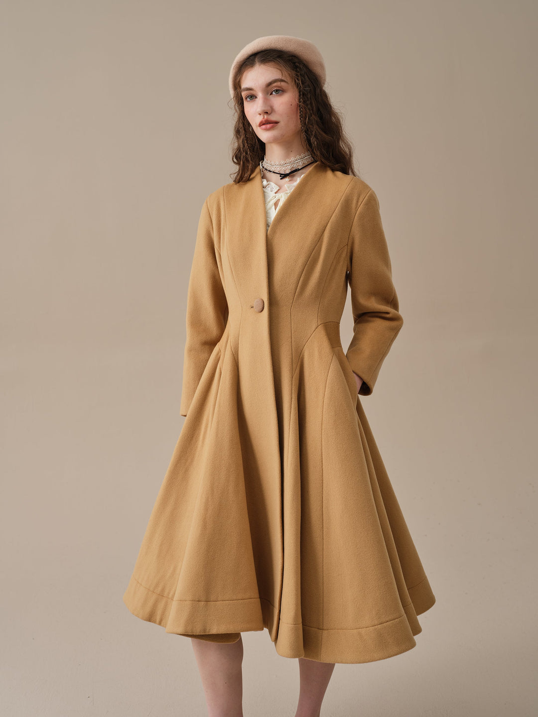 LITTLE WOMEN 22 | WOOL COAT IN GoldenRod