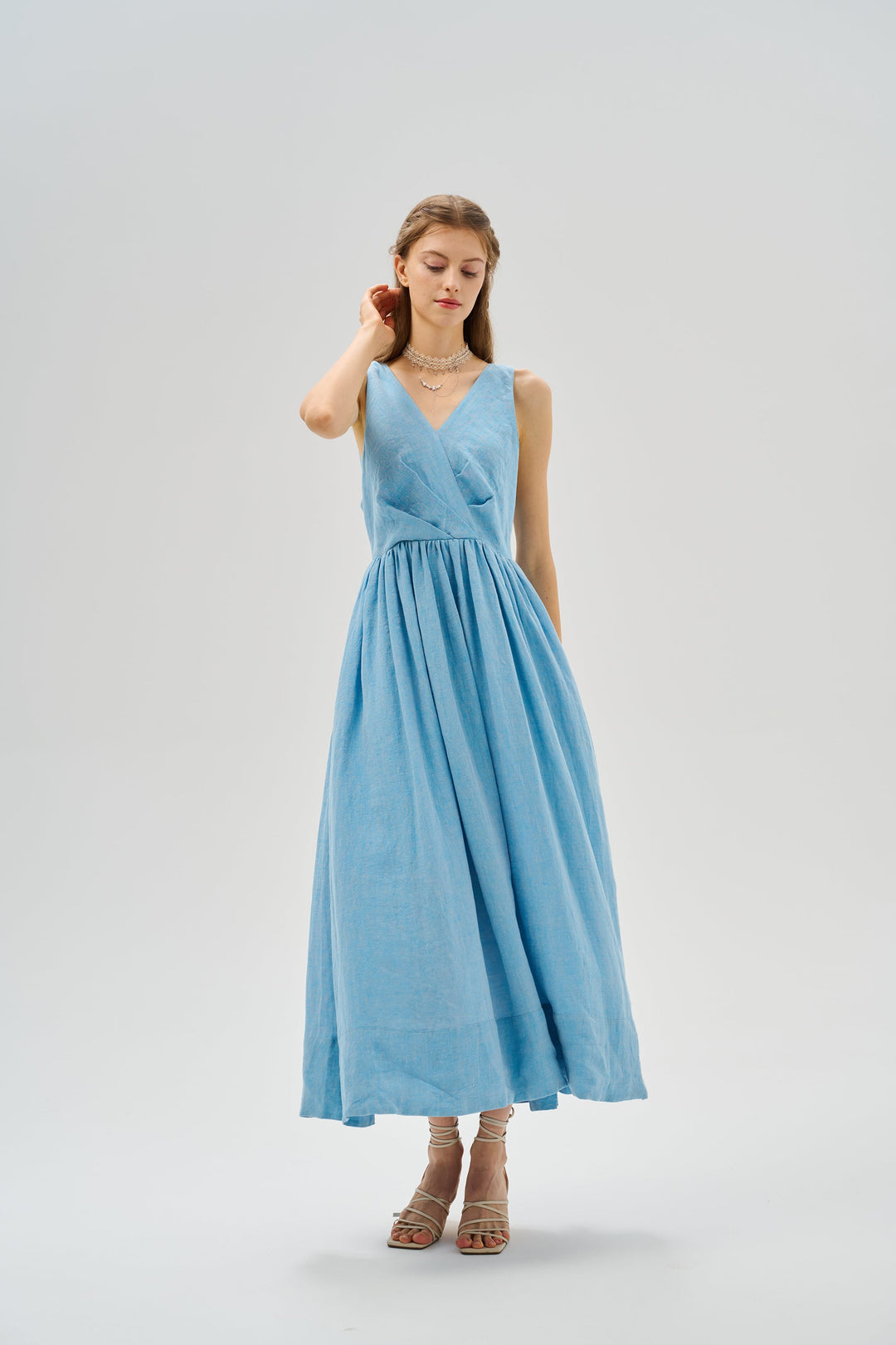 Belle 13 | Tiered linen dress