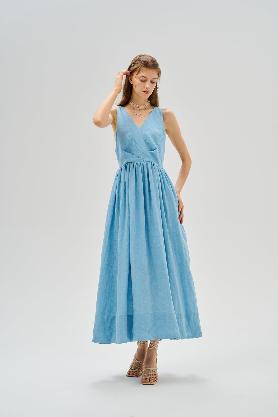 Belle 13 | Tiered linen dress