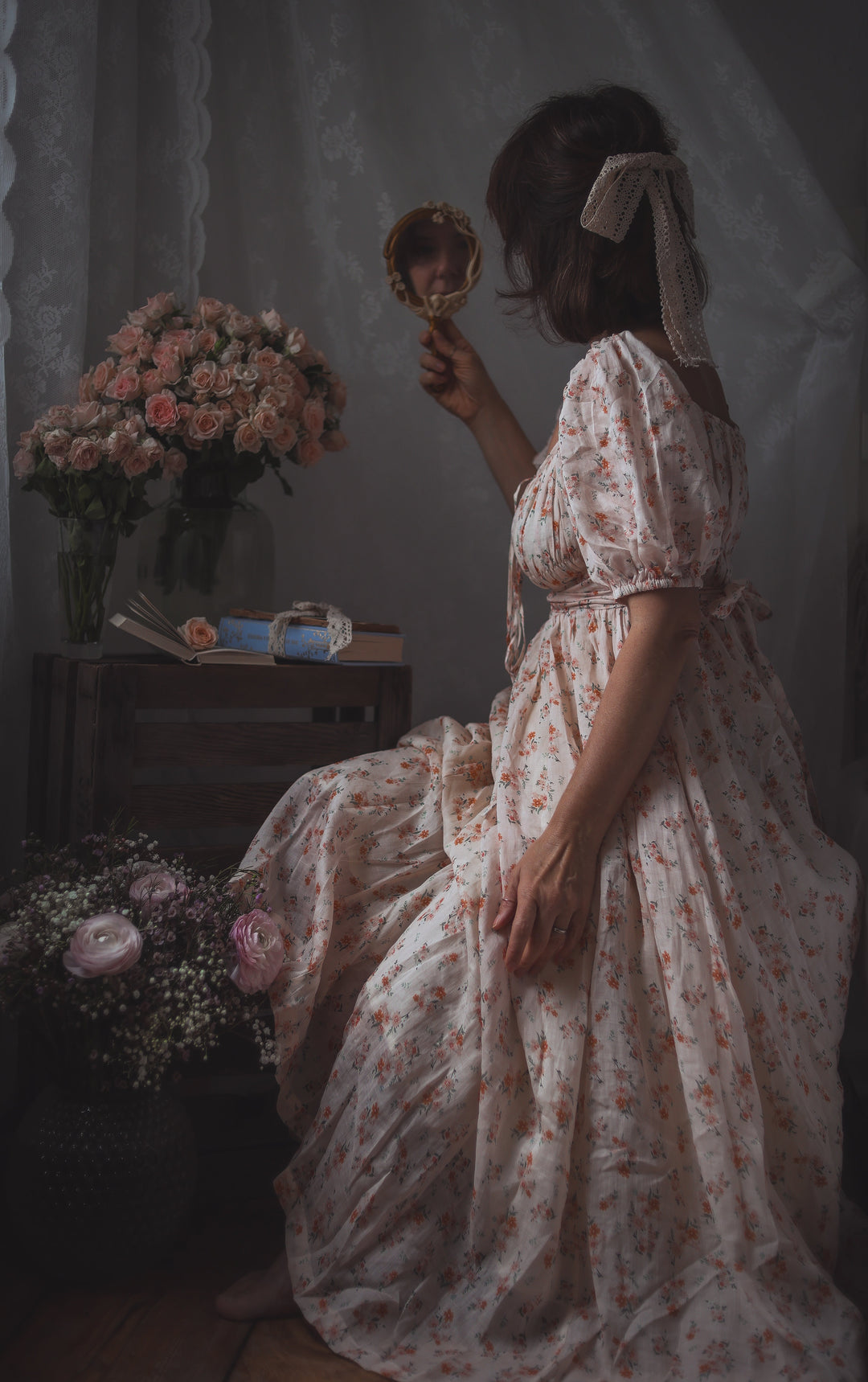 Alice 19 | Floral linen dress