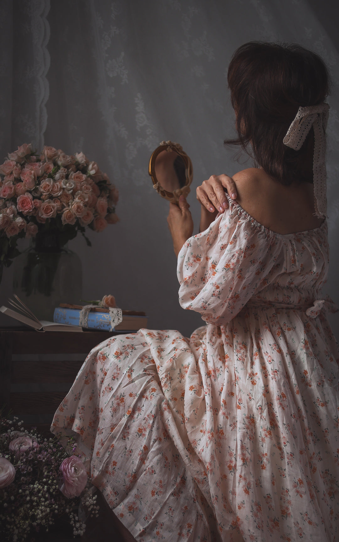 Alice 19 | Floral linen dress