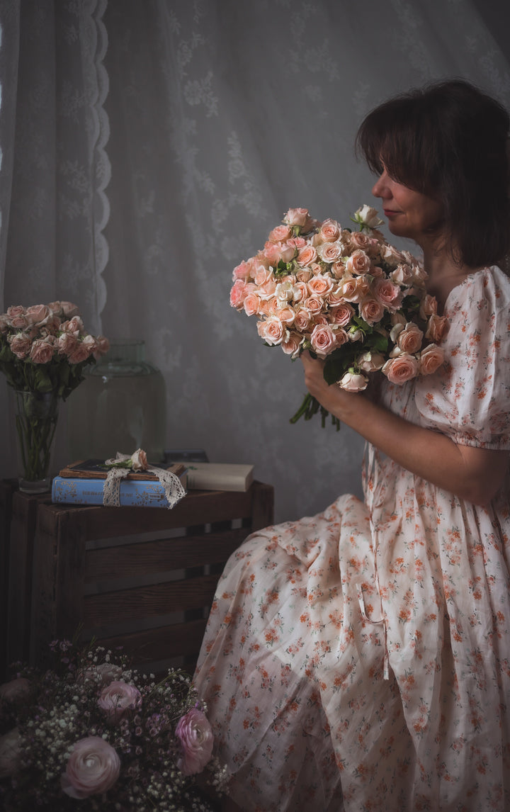 Alice 19 | Floral linen dress