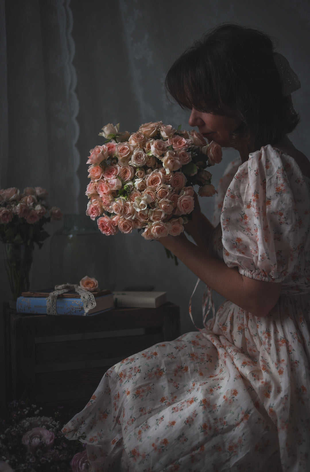 Alice 19 | Floral linen dress