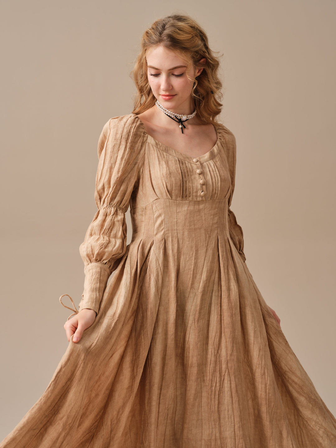 PHOENIX 24 | REGENCY LACE-UP LINEN DRESS