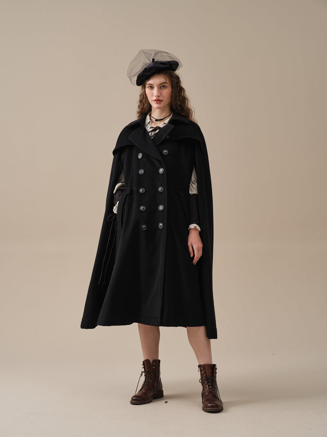 Jori 17 | 100% wool cloak coat