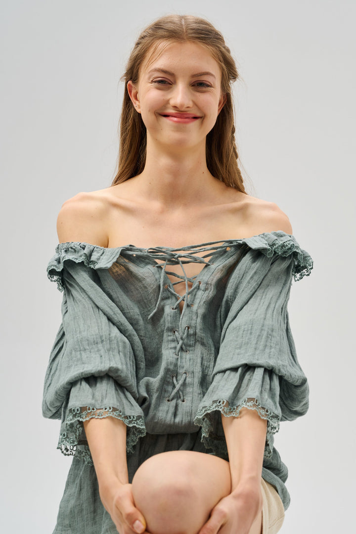 Stella 25 | Ruffled Lace Fairy Blouse