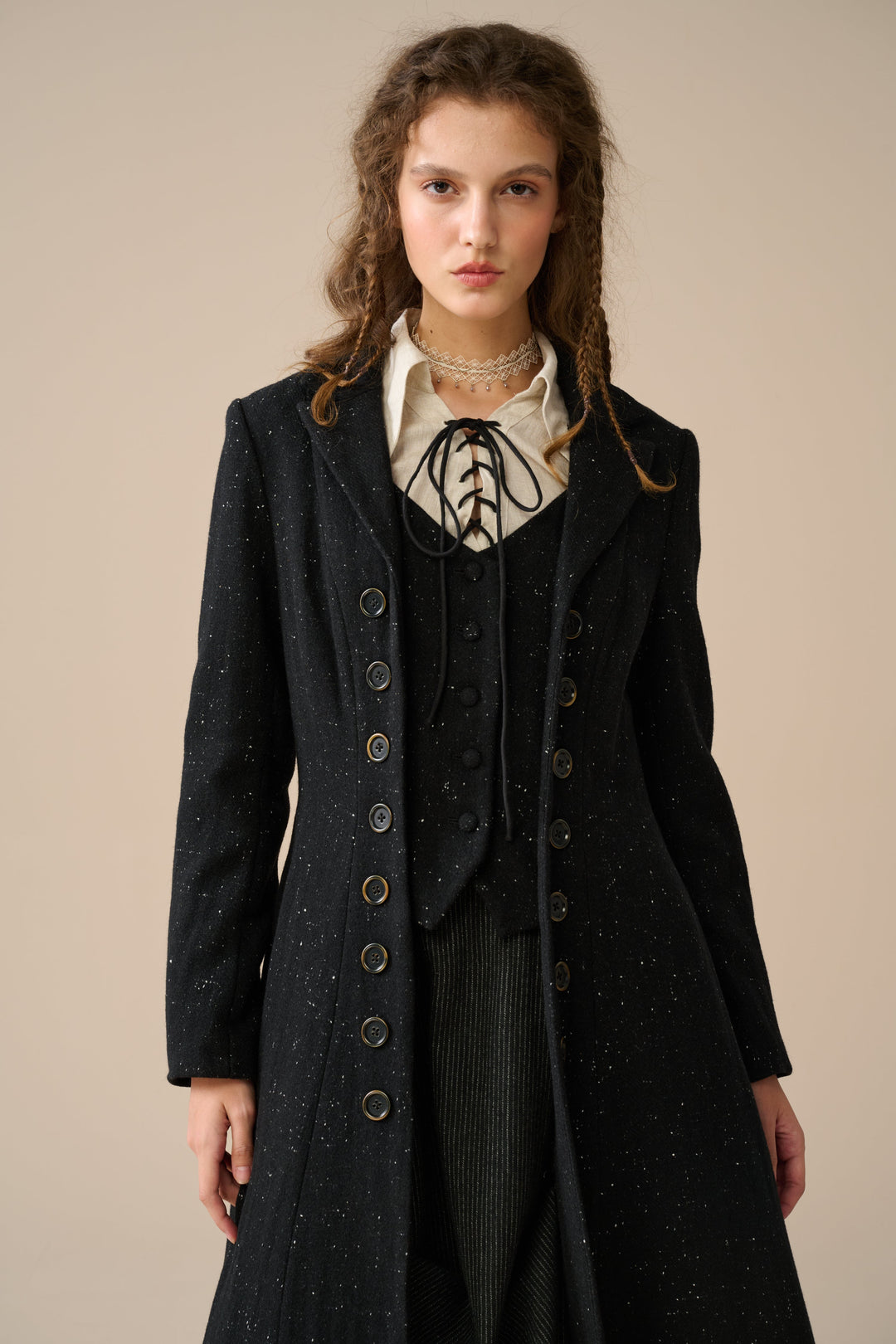 Doreen 15 |Vest-Layered 100% Wool Coat