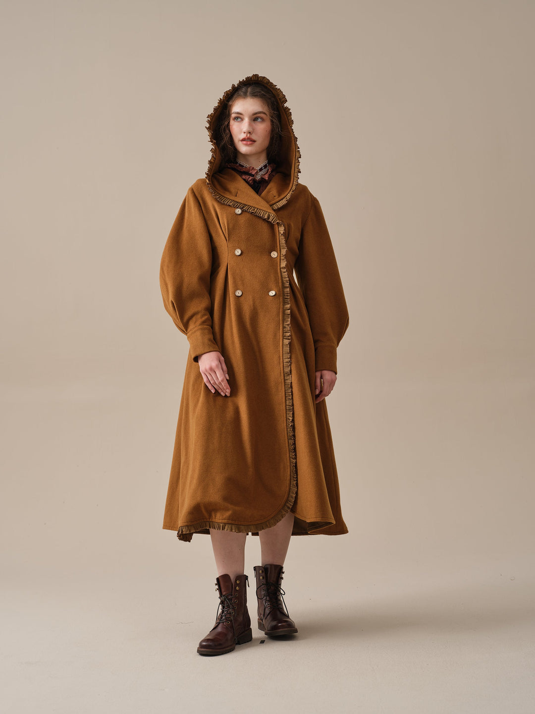 JACQUES 25| LONG HOODED VICTORIAN COAT (100% WOOL)