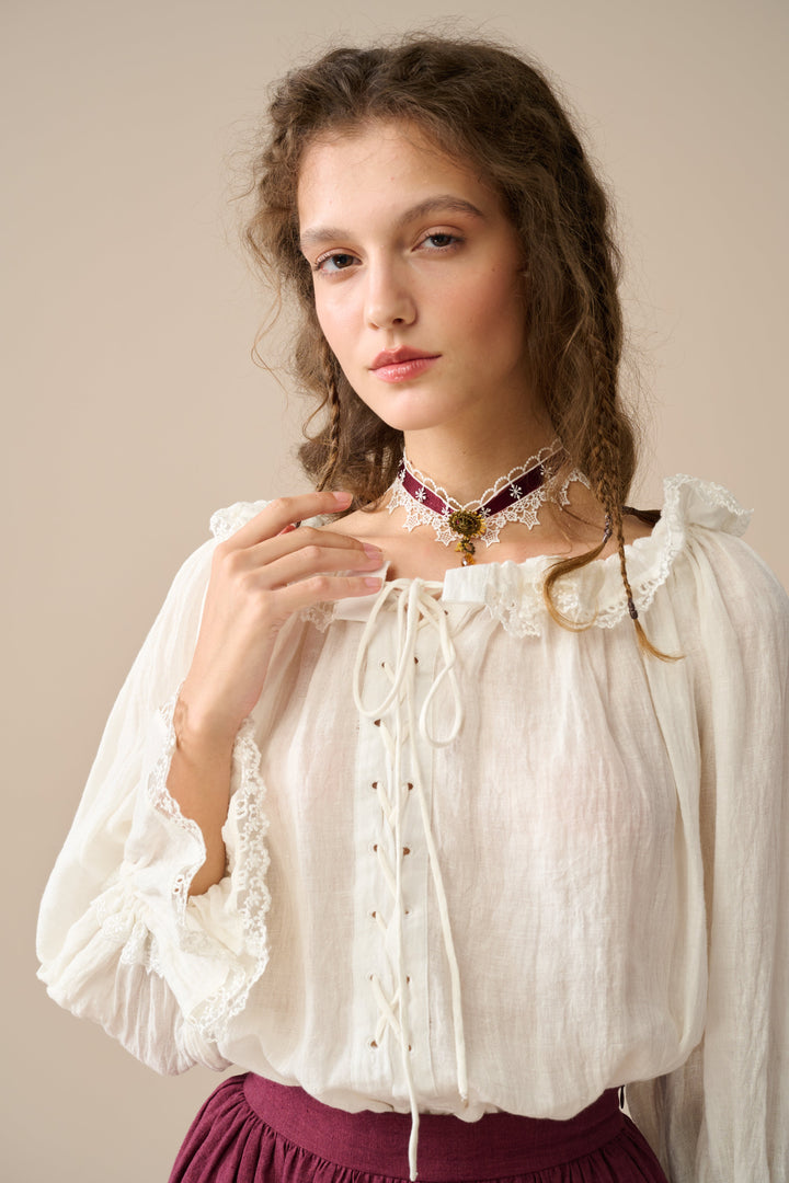 Stella 25 | Ruffled Lace Fairy Blouse