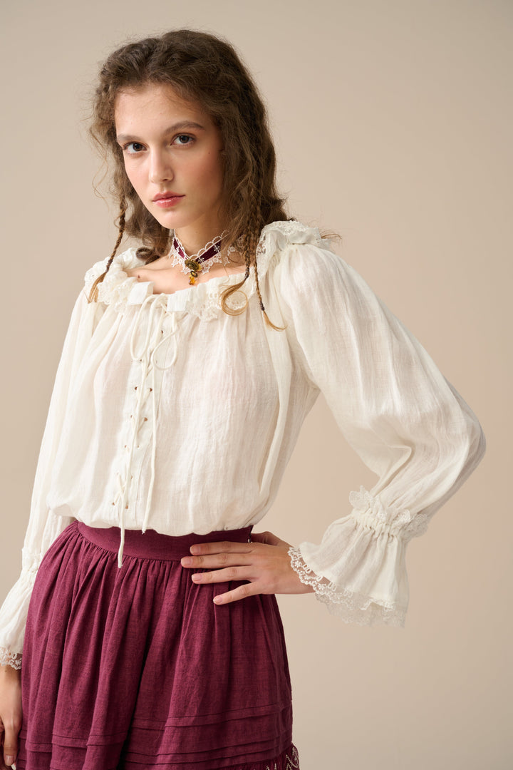 Stella 25 | Ruffled Lace Fairy Blouse