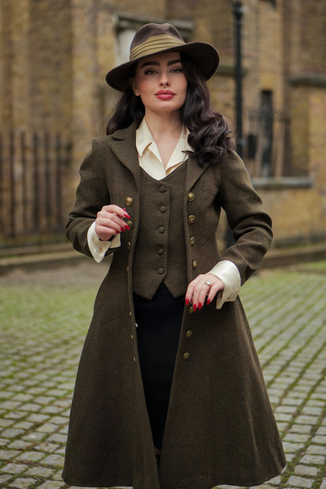 Doreen 15 |Vest-Layered 100% Wool Coat