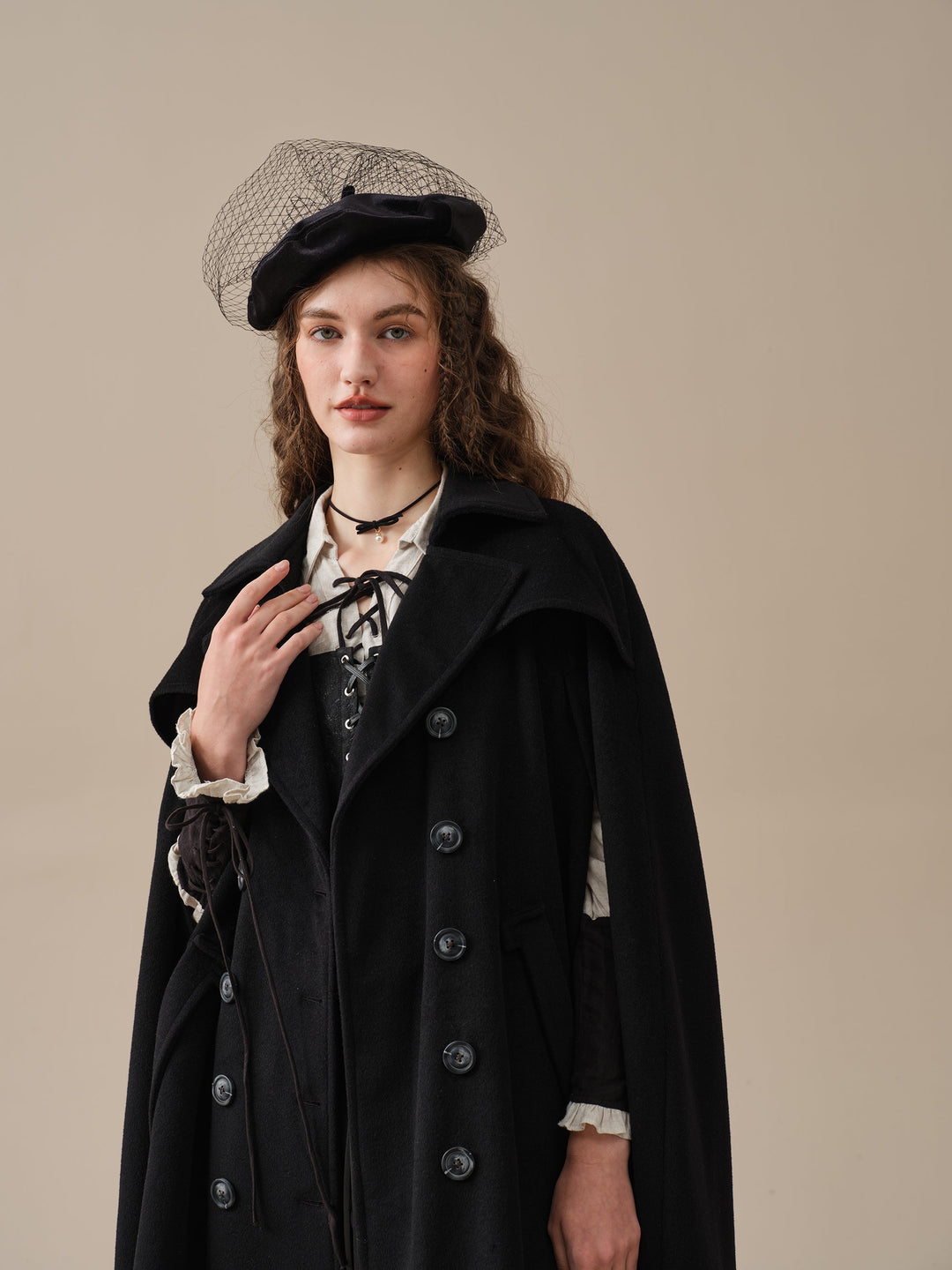 Jori 17 | 100% wool cloak coat