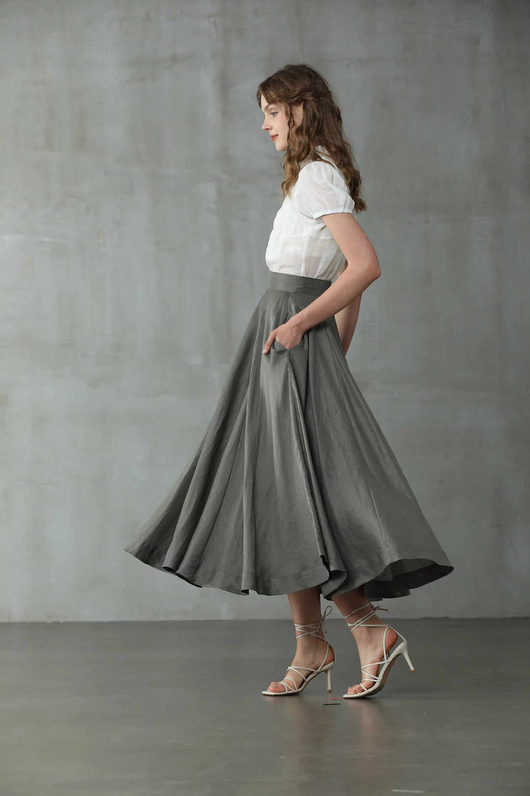 Cherry 22 | silver gray skirt