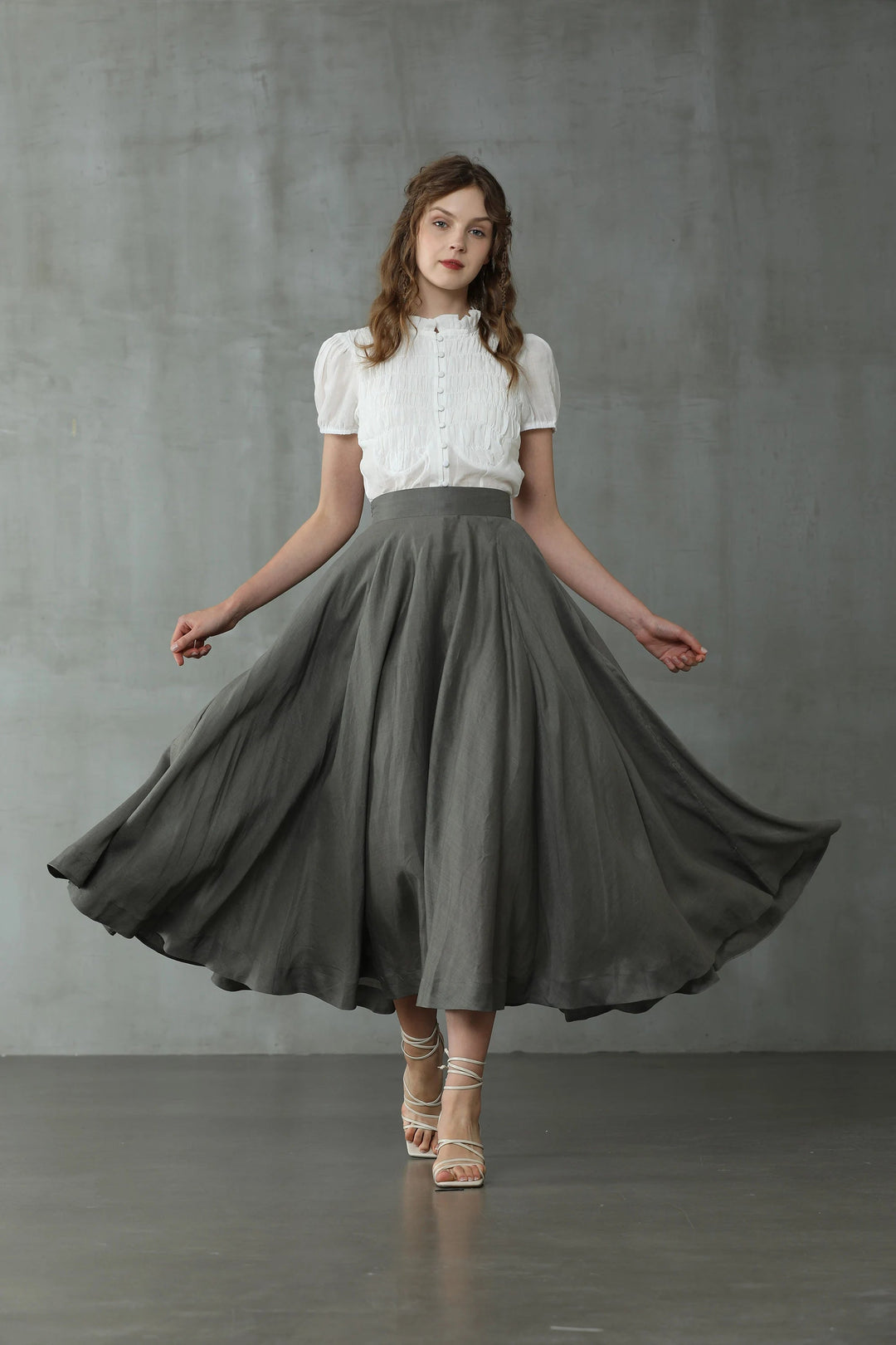 Cherry 22 | silver gray skirt