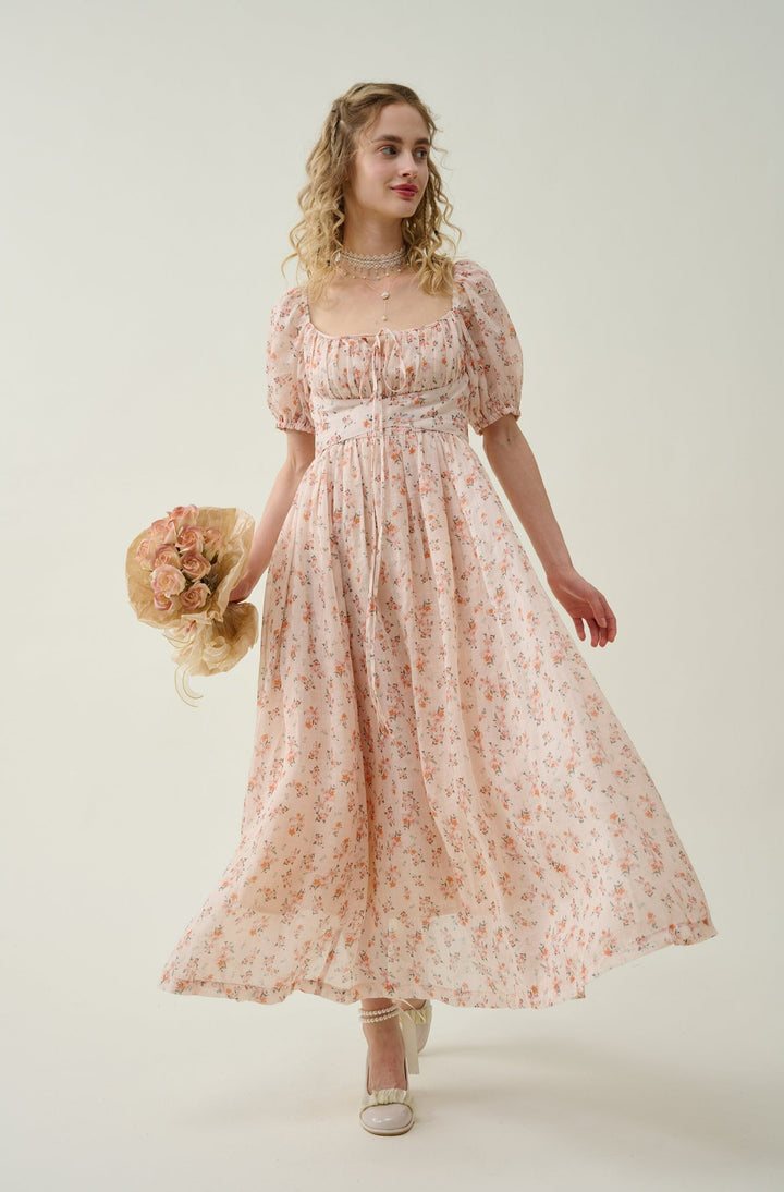 Alice 19 | Floral linen dress