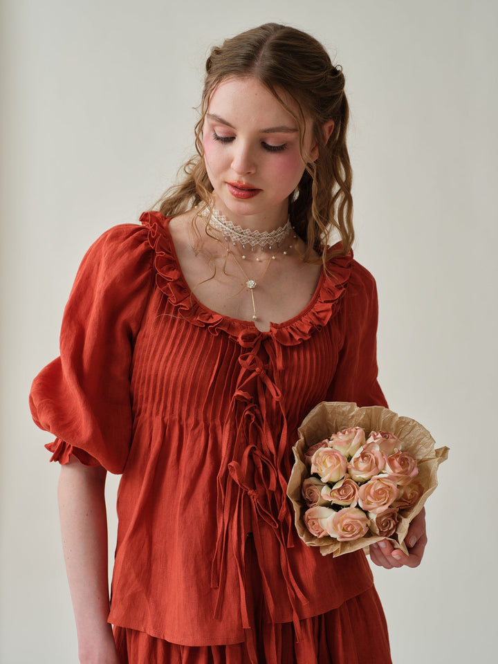 Louise 11 | handmade victorian vintage linen blouse