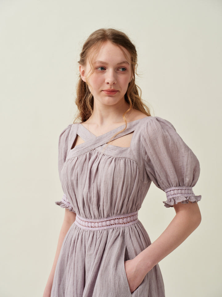 Camellia 18 | lace linen dress