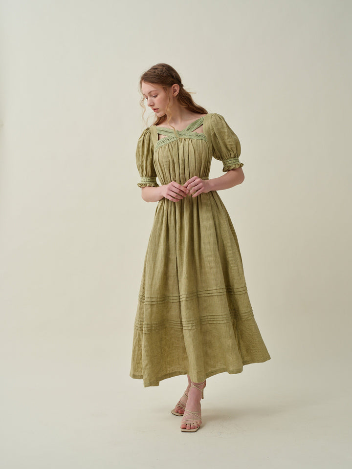 Camellia 18 | lace linen dress