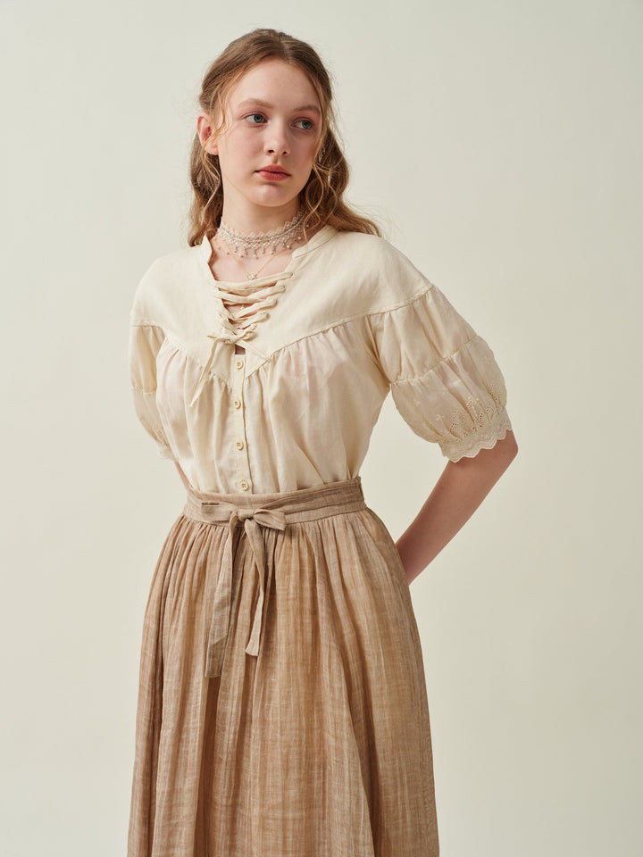 Beth 15 | flowy linen skirt