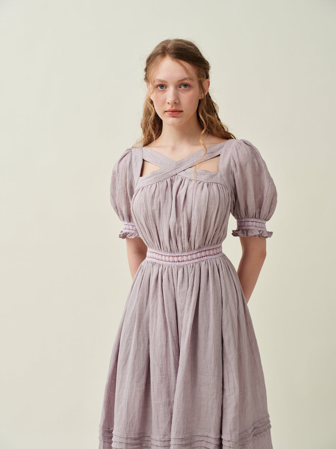 Camellia 18 | lace linen dress