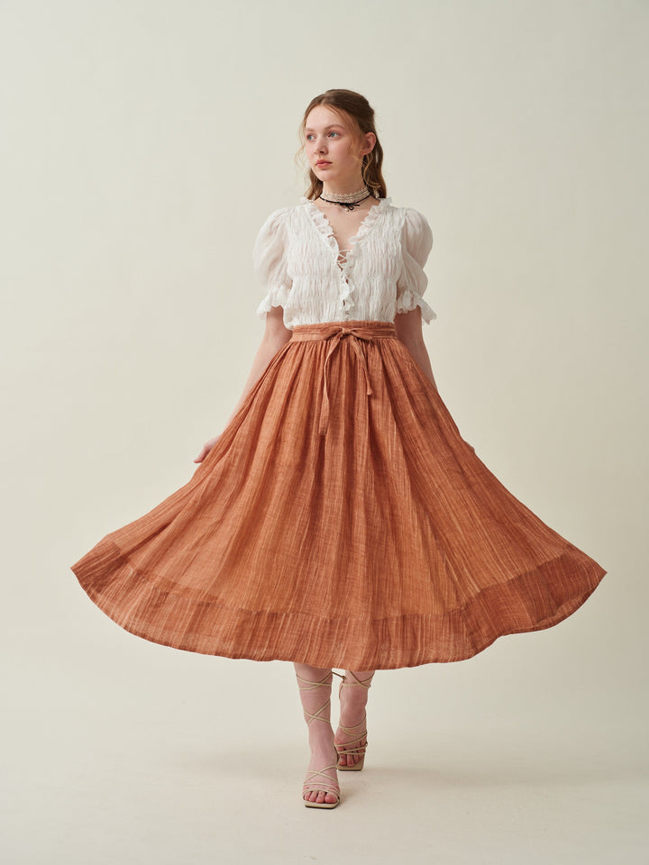 Beth 15 | flowy linen skirt