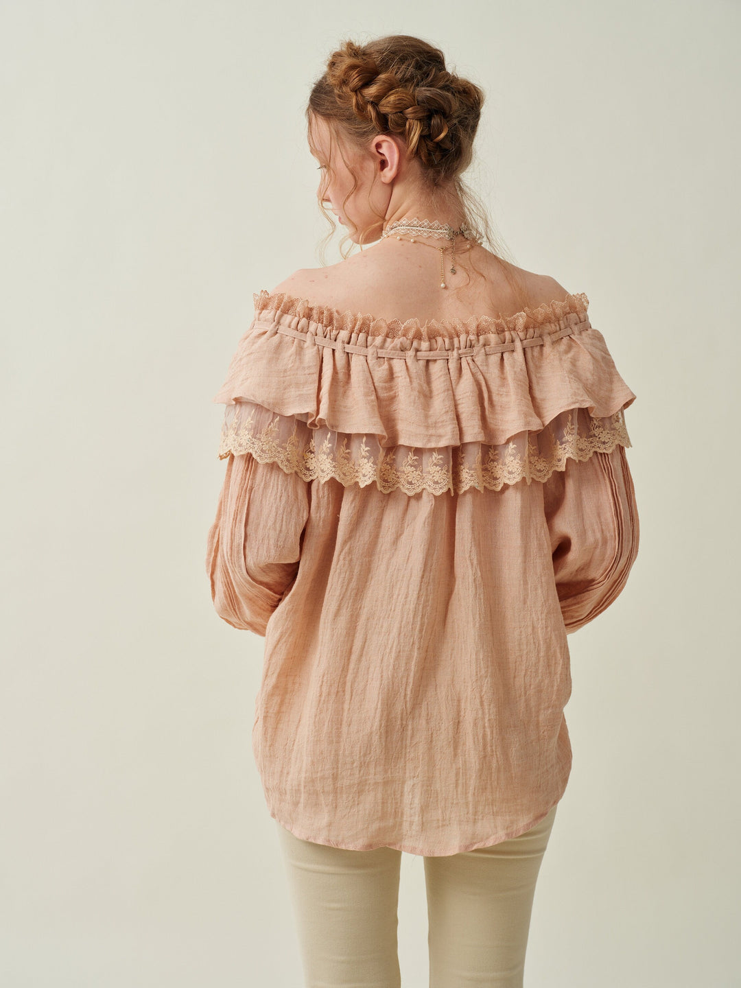 Ivy 31 | Ruffled linen fairy blouse