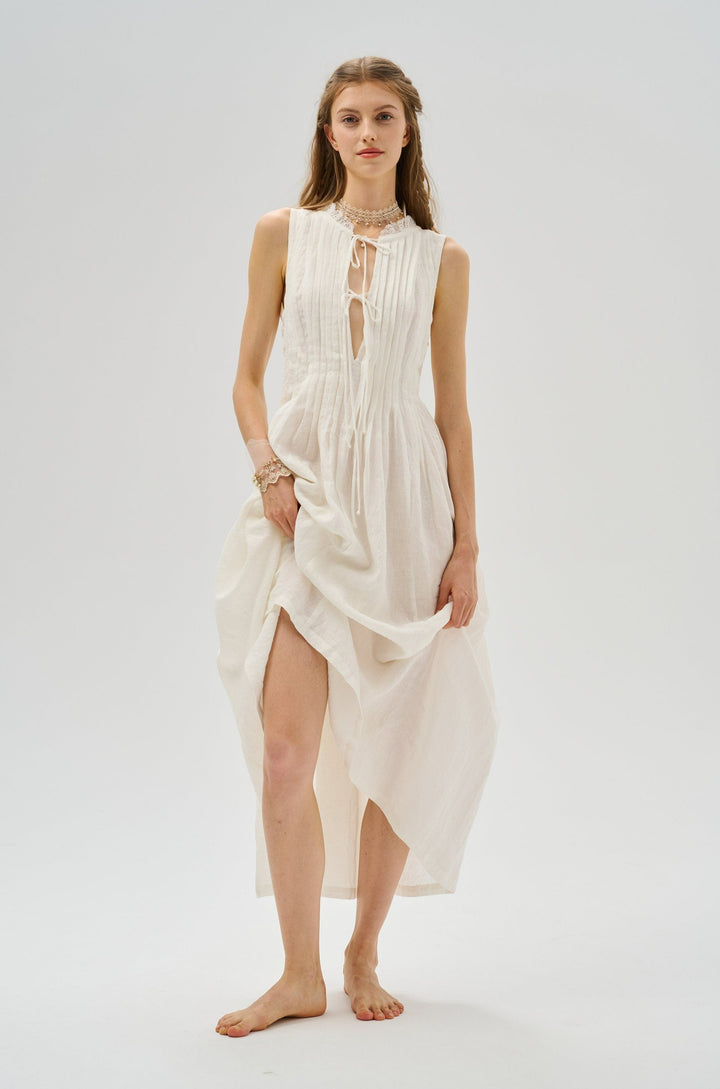 Balia 17 | Pleated Linen Dress