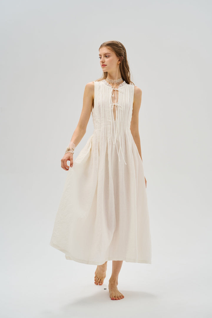 Balia 17 | Pleated Linen Dress