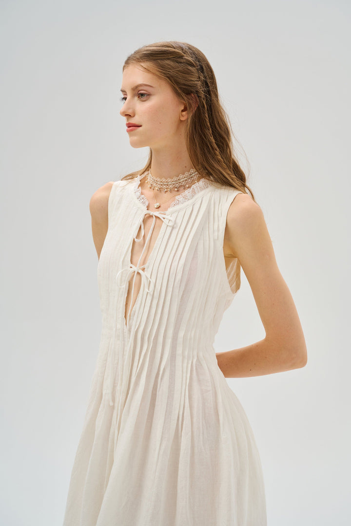 Balia 17 | Pleated Linen Dress