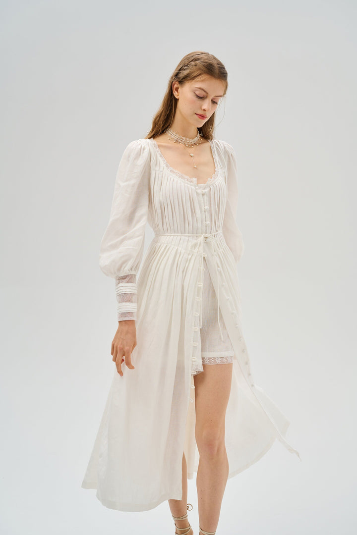 Josefina 19 | Dreamy Pleated Linen Gown