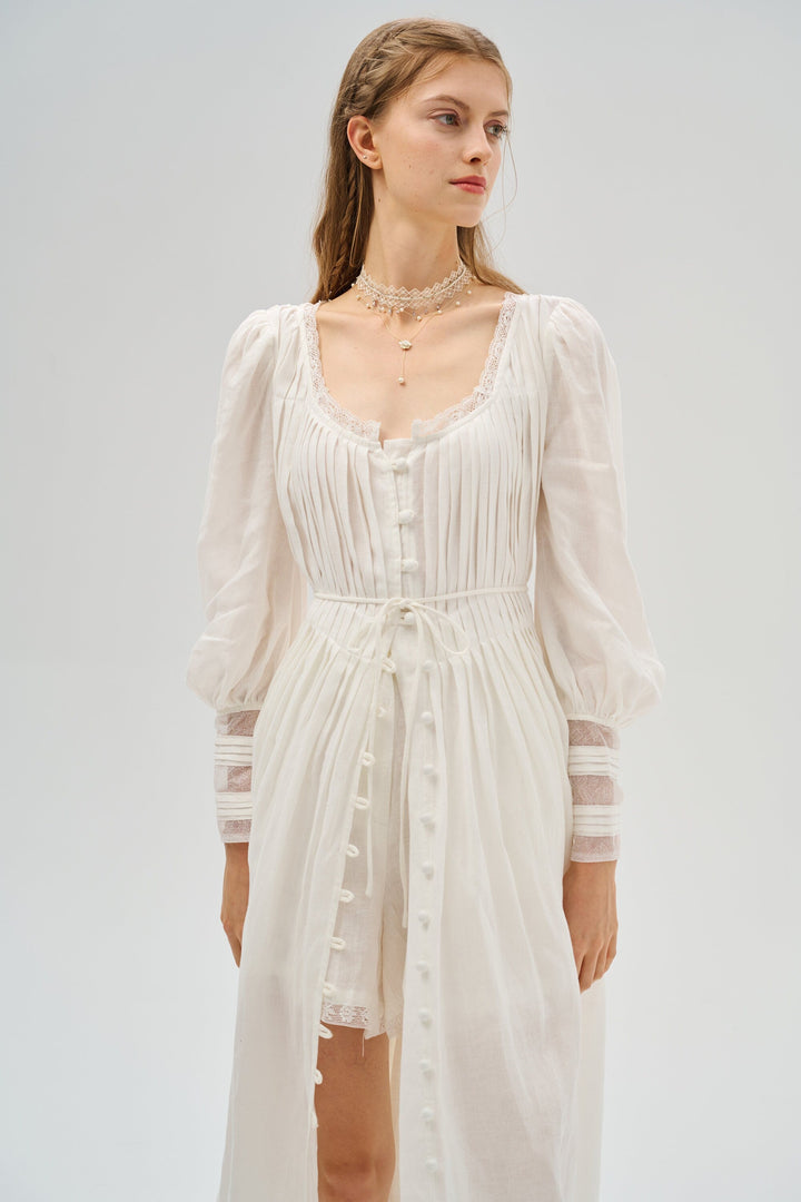 Josefina 19 | Dreamy Pleated Linen Gown