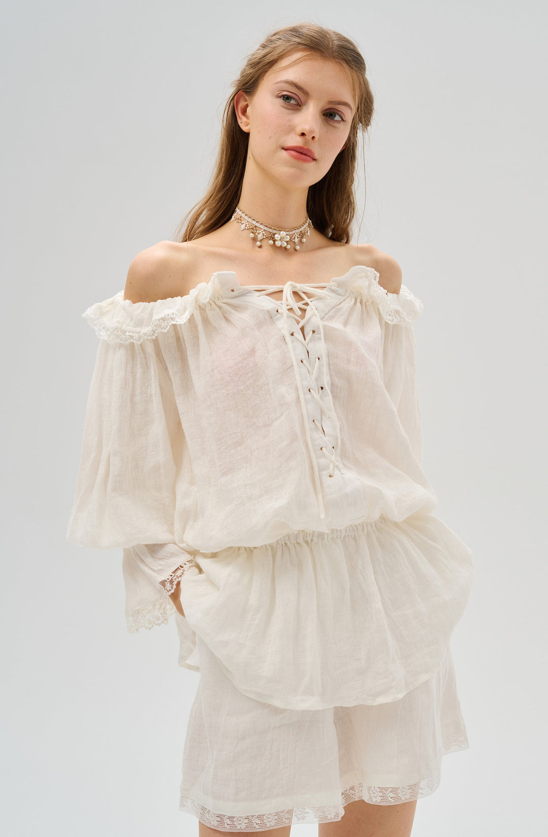 Stella 25 | Ruffled Lace Fairy Blouse