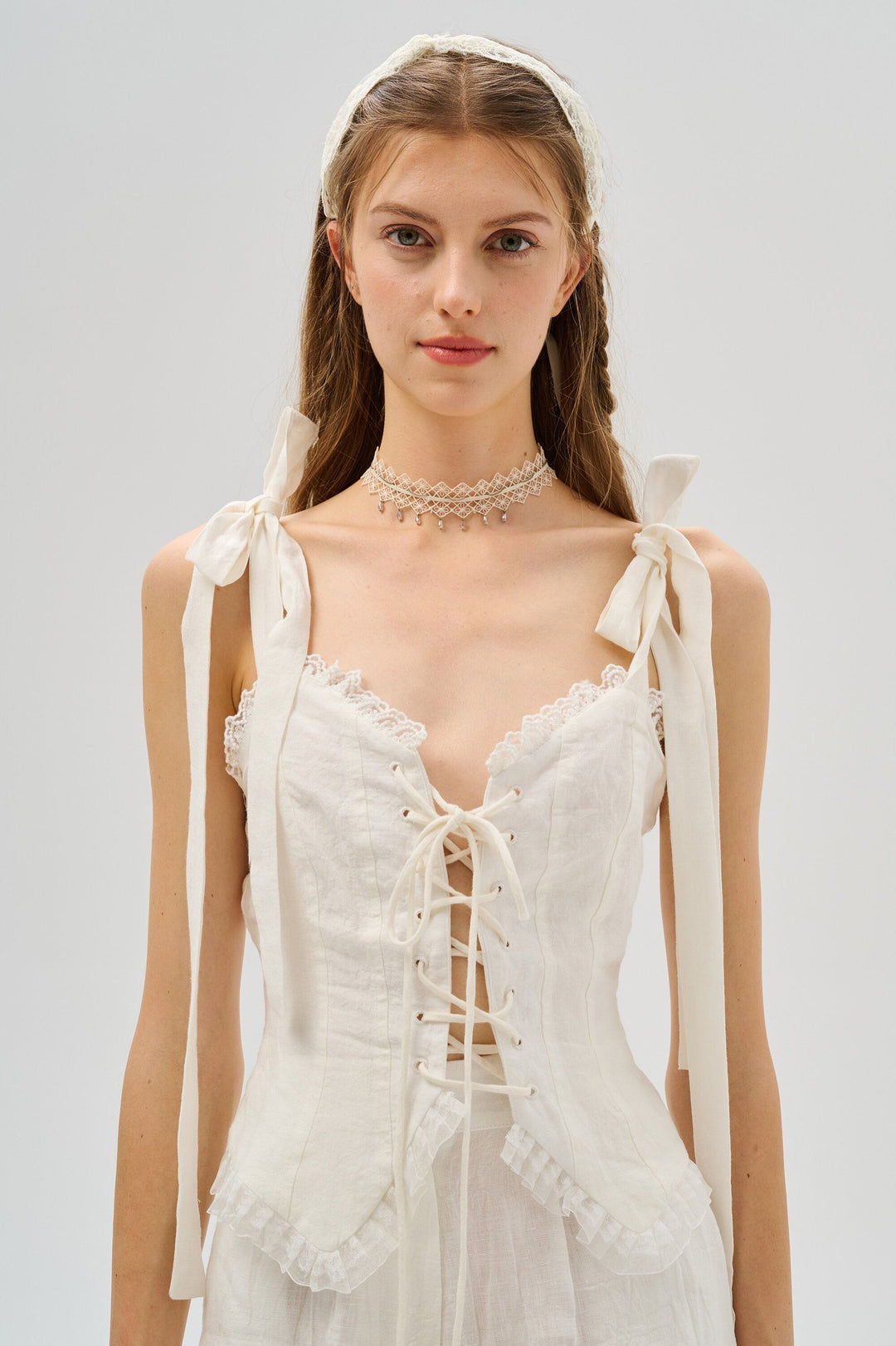 Rosemary 15 | Luxury Lace Linen Corset