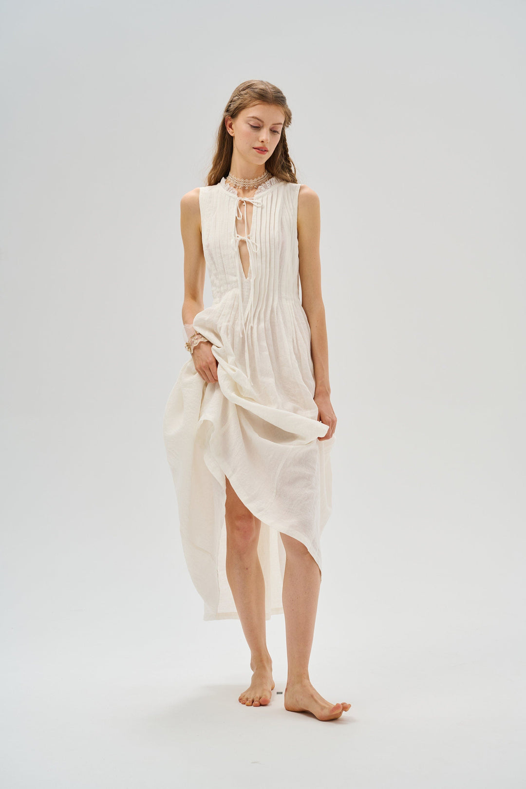 Balia 17 | Pleated Linen Dress