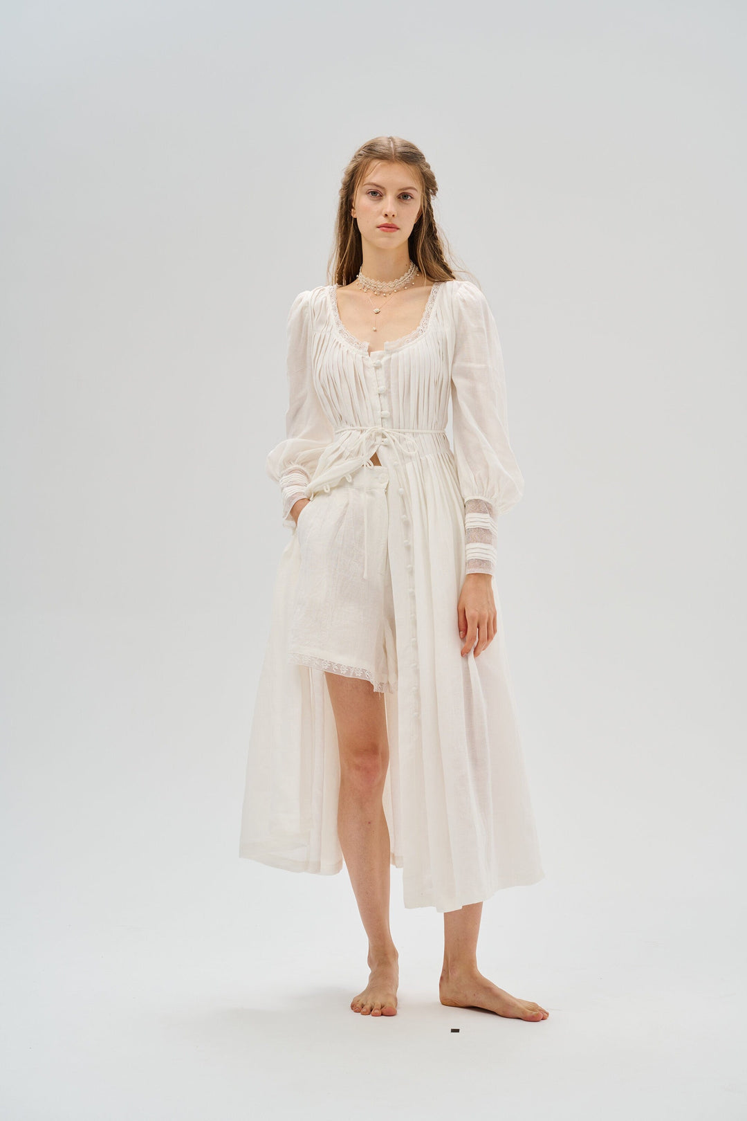 Josefina 19 | Dreamy Pleated Linen Gown