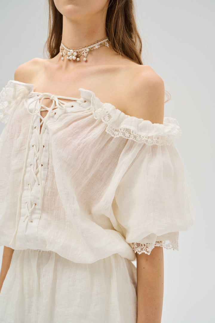 Stella 25 | Ruffled Lace Fairy Blouse