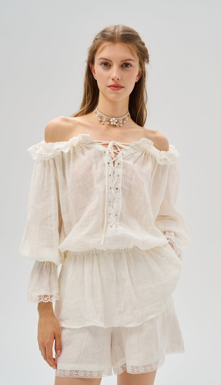 Stella 25 | Ruffled Lace Fairy Blouse